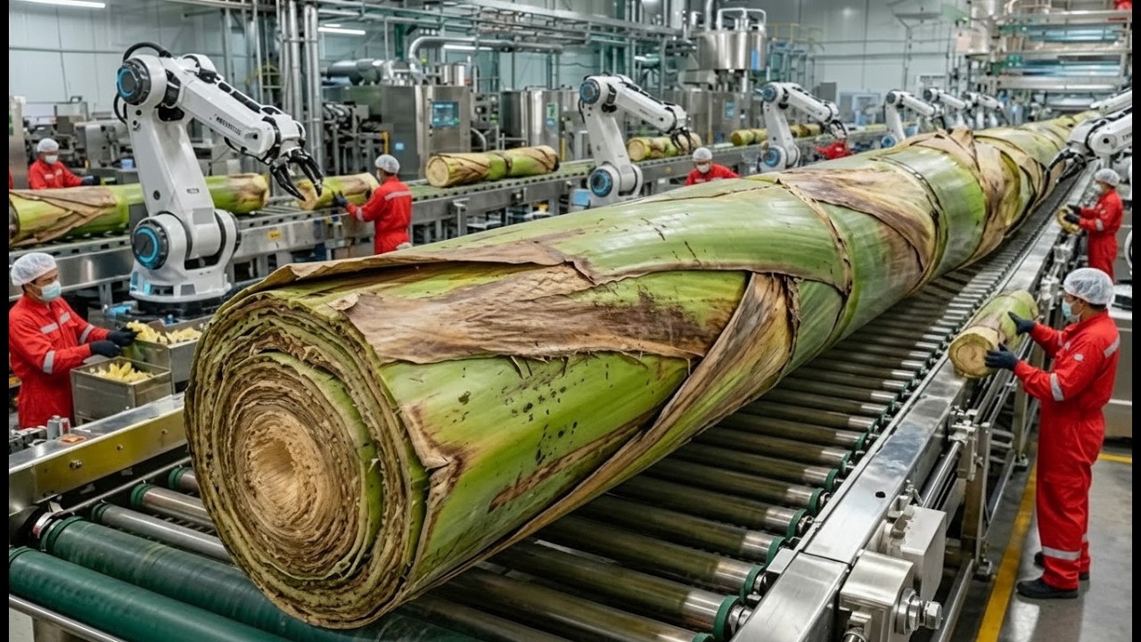 How Banana Stems Are Turned Into Eco Products | Full Factory Process
