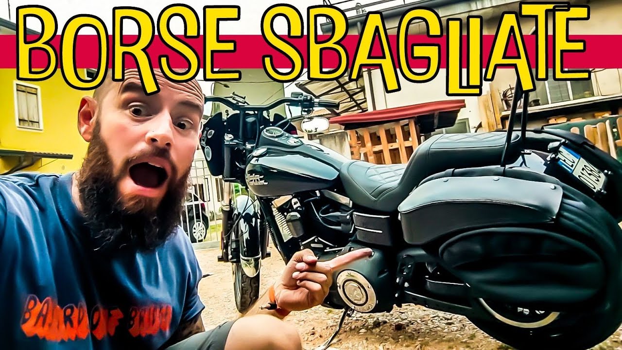 Harley Davidson Dyna pronto viaggio... ma ho sbagliato borse😅🤦🤦🤦#harleydavidson #clubstyle