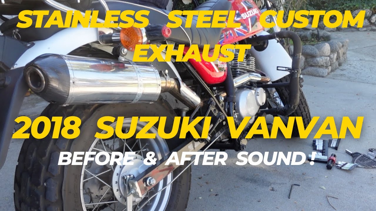 Установка выхлопной системы из нержавеющей стали Suzuki VanVan Custom