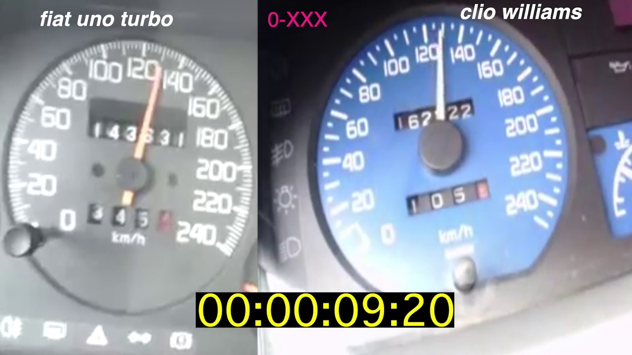 FIAT UNO TURBO 140HP VS CLIO WILLIAMS 147HP.