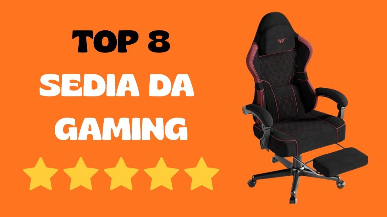I 8 Migliori Sedie da Gaming Ergonomiche 2025  Comfort, Massaggi e Supporto Lombare, da 69 a 159 Eur