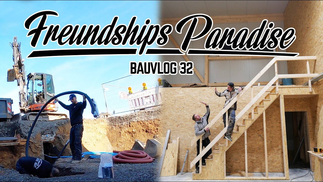 Holztreppe aus OSB mit Clemens selber bauen, Bubu der Baggerfahrer ist zurück 🤩 Bauvlog 32