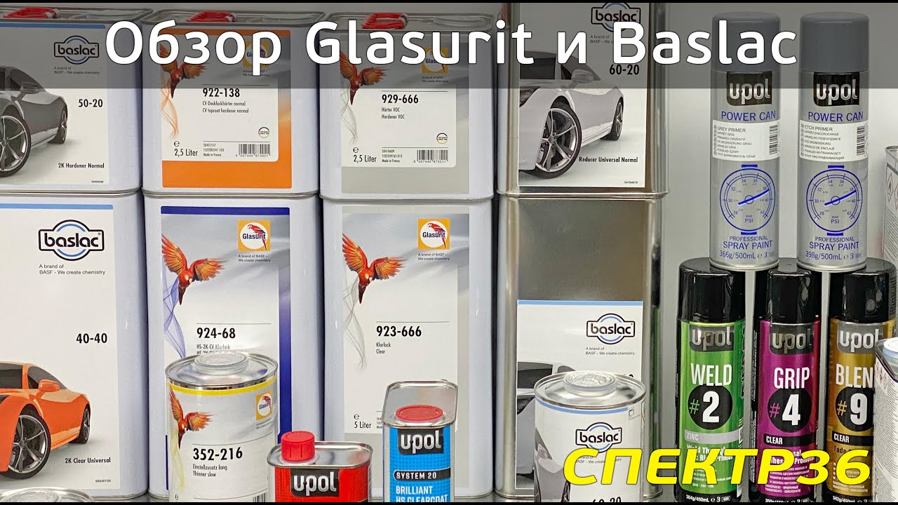 Европейские ЛКМ (ч.1) Glasurit и Baslac