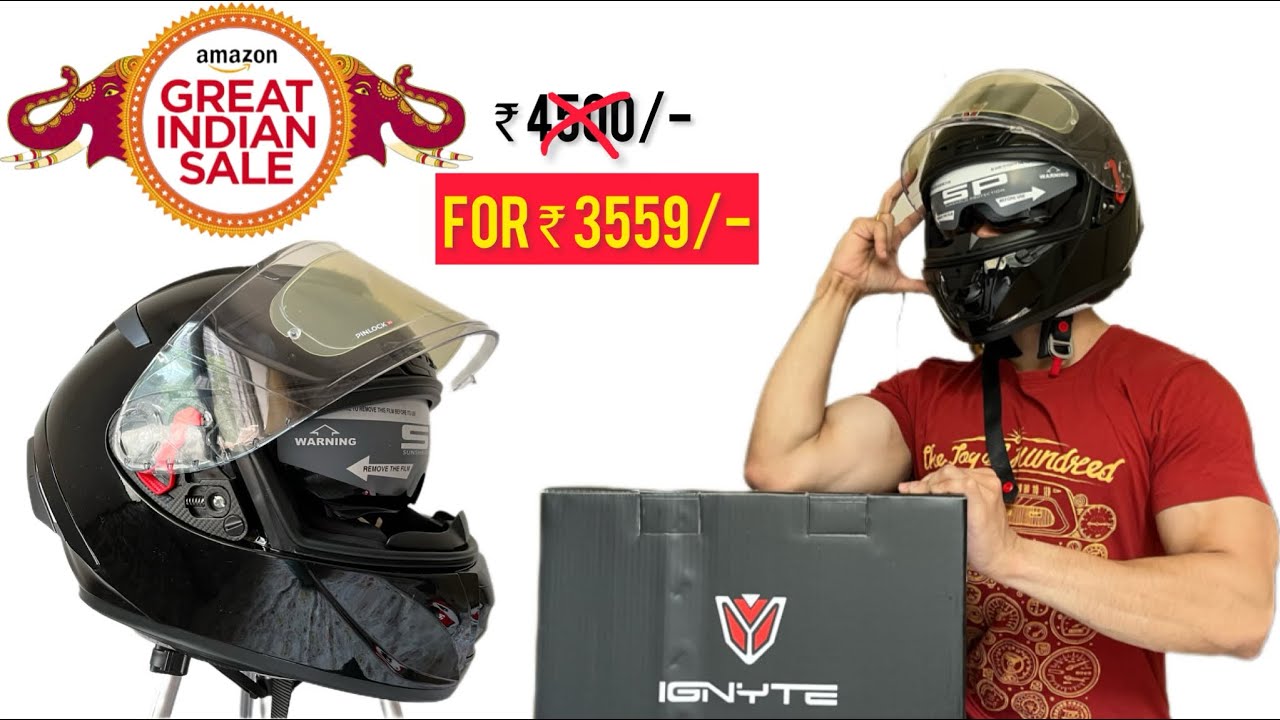 Ignyte IGN 4 Unboxing - DOT certified helmet under ₹ 3600/- | Amazon Great Indian Sale 2023