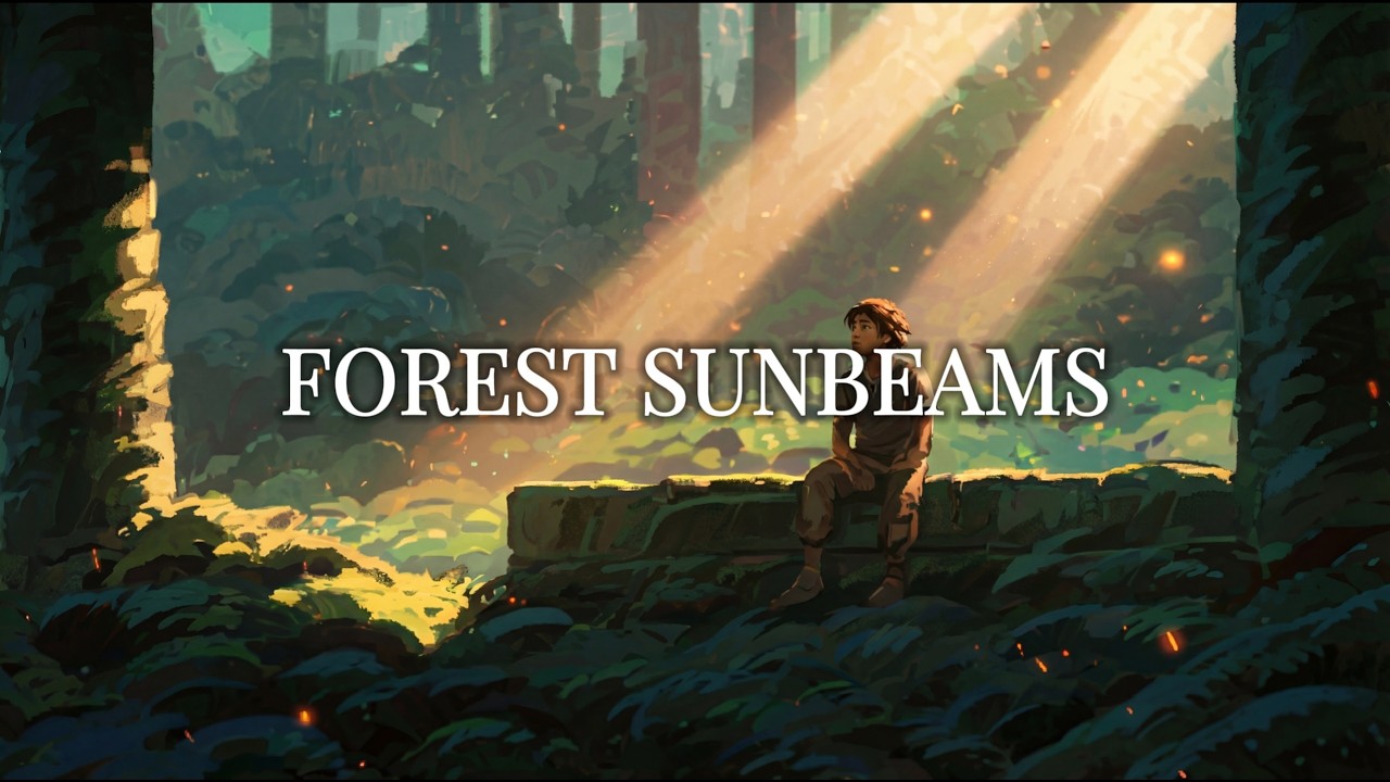 Forest Ruins 🌿 Sunbeams & Calm Nature Ambience for Focus, Study & Relax (1 Hour)