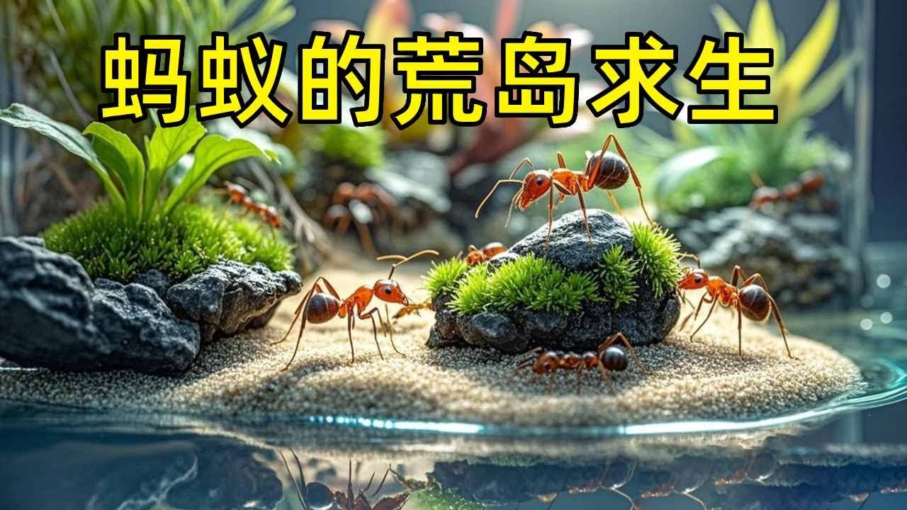把一只蚂蚁，放到荒岛求生，看它能不能成功？ #蚂蚁 #荒岛求生 #观察昆虫