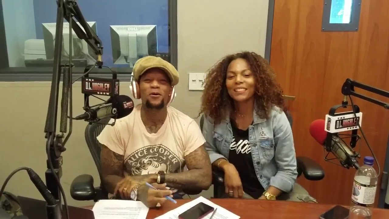 D L  Hughley and Jasmine Sanders Joking Around On The DL Hughley Show