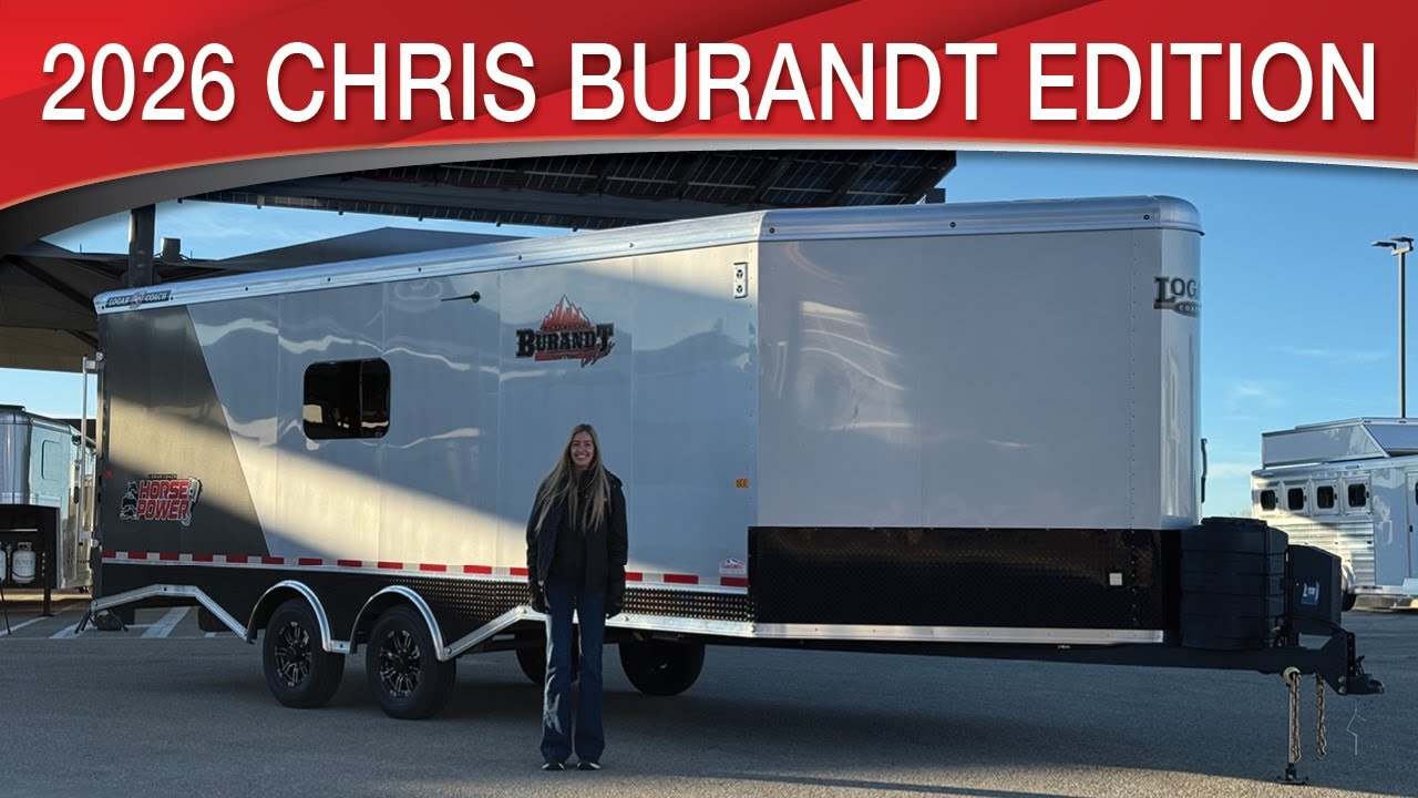 2026 Logan Coach Horse Power Chris Burandt Signature Edition Bumper Pull Snowmobile Trailer