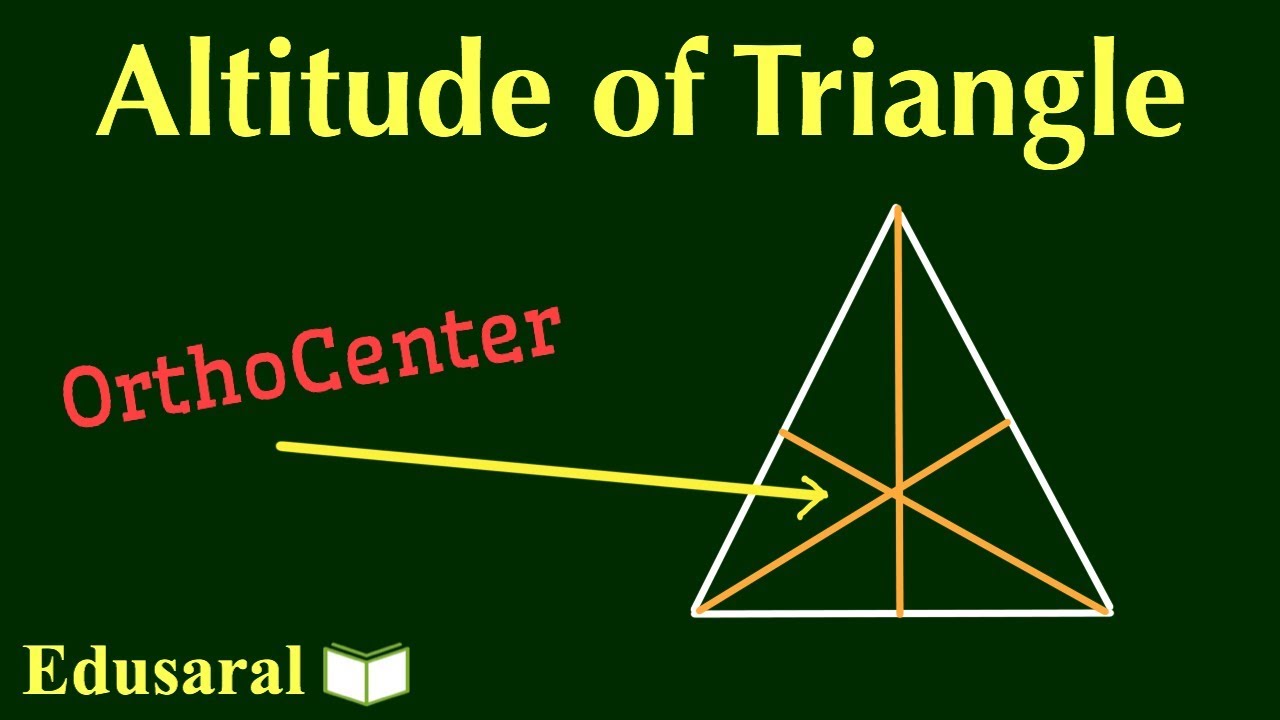Altitude of a Triangle in Hindi | Ortho-centre of a Triangle | All Competitive Exams | Edusaral