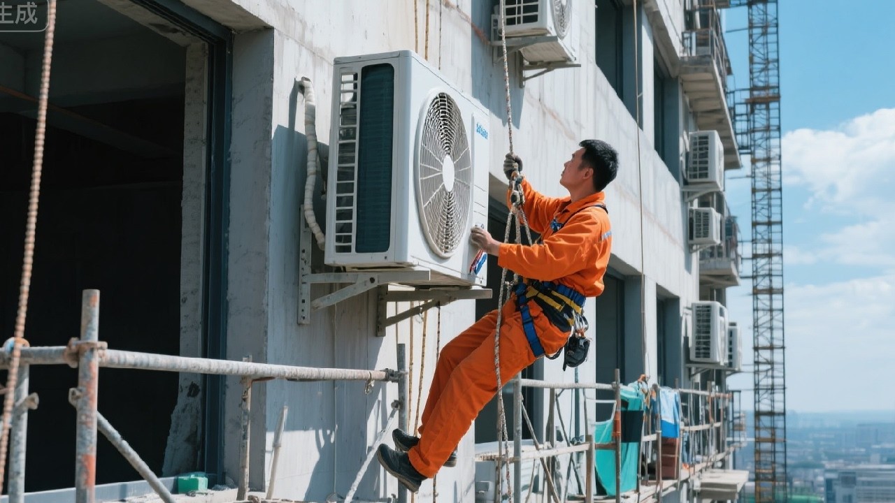 너무 위험해요! 발전기 씰 교체는 정말 위험해요. 한 발만 잘못 디뎌도 넘어질 수 있어요!