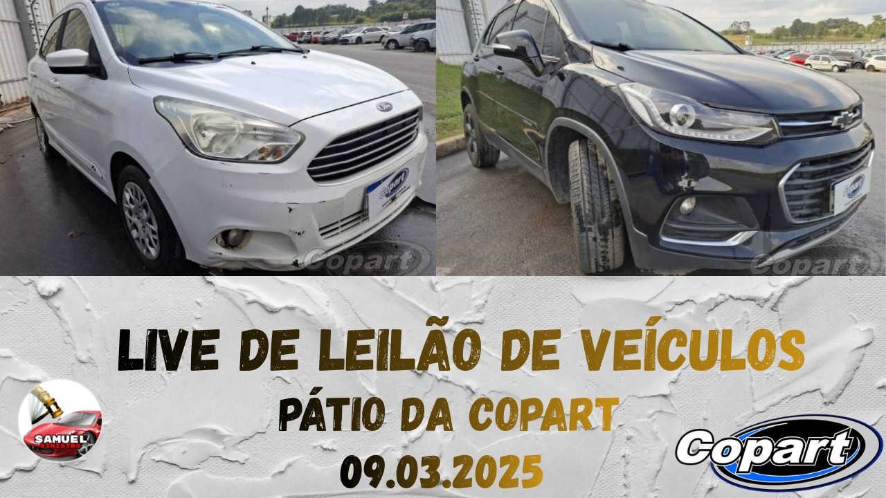 LIVE DE LEILÃO DE VEÍCULOS NO PÁTIO DA COPART DIA 09.03.2026