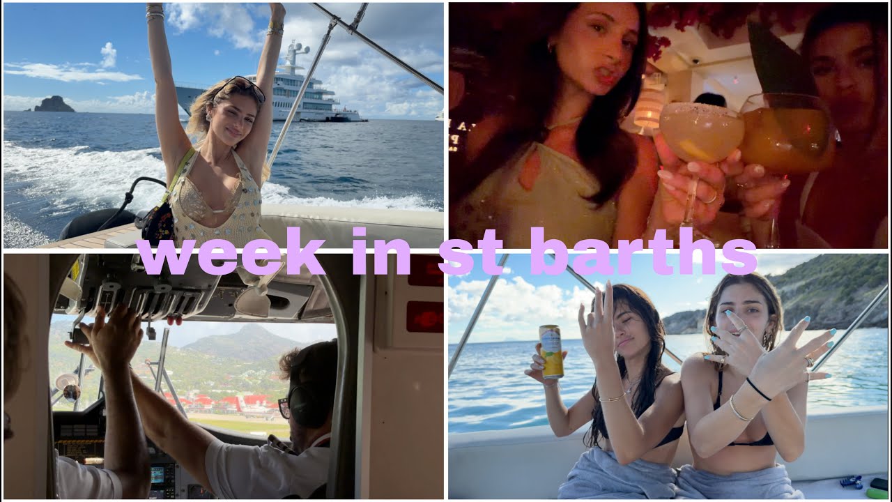 VLOG ⭒ week in st barths ⭒ partying, boat, friends, getting ready, birthday, making cocktails