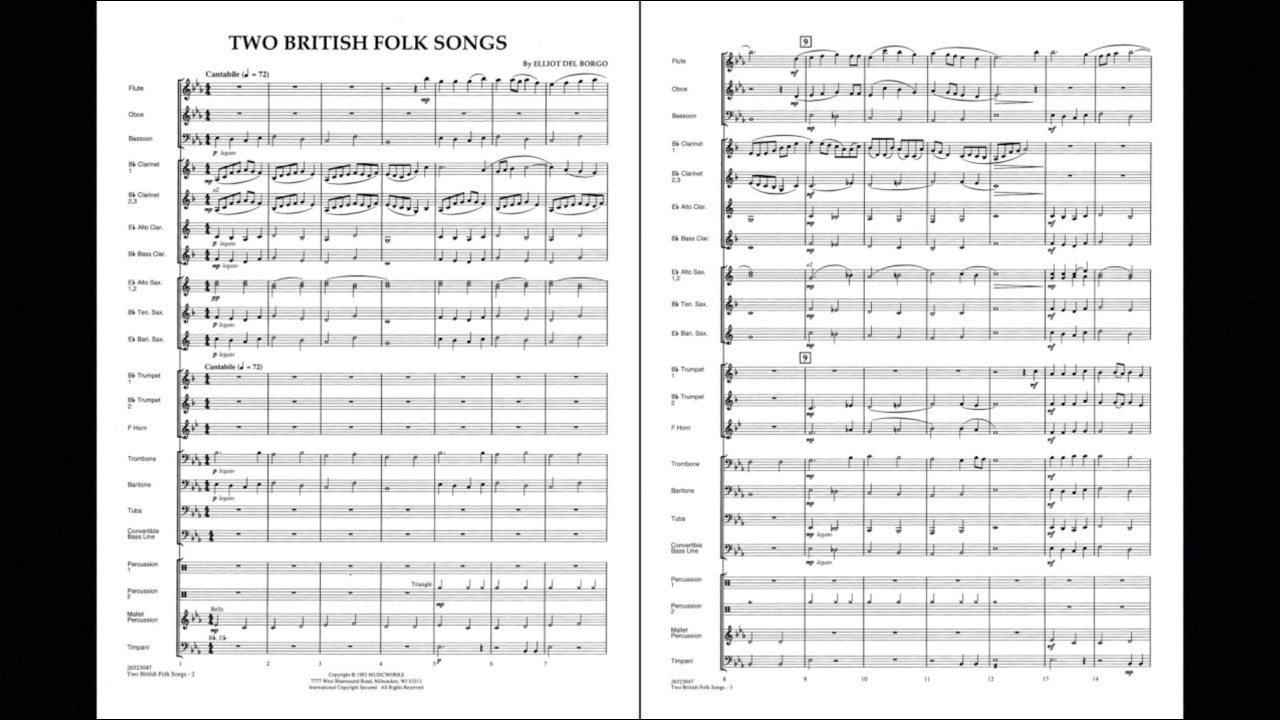 Two British Folk Songs arranged by Elliot del Borgo
