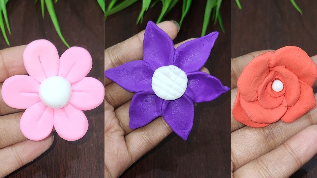 EASY Clay FLOWERS Tutorial | Clay Flower Making