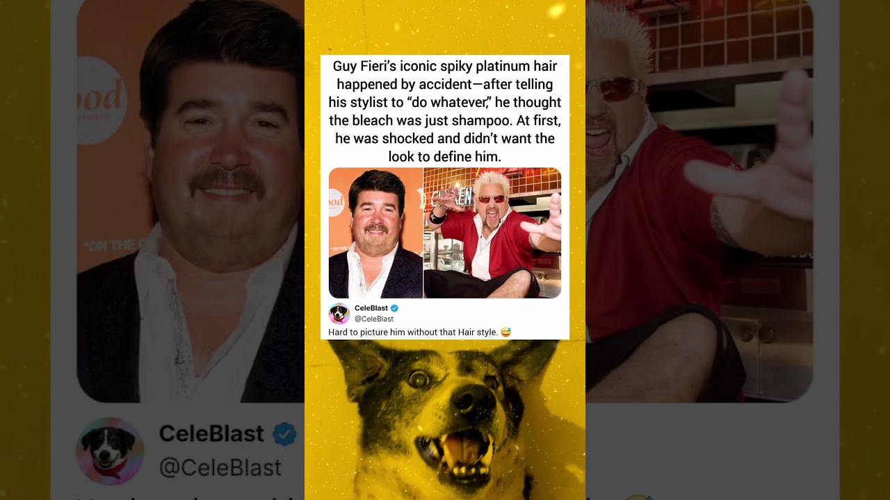 Guy Fieri's iconic spiky platinum hair happened by accident--after telling his stylist to 