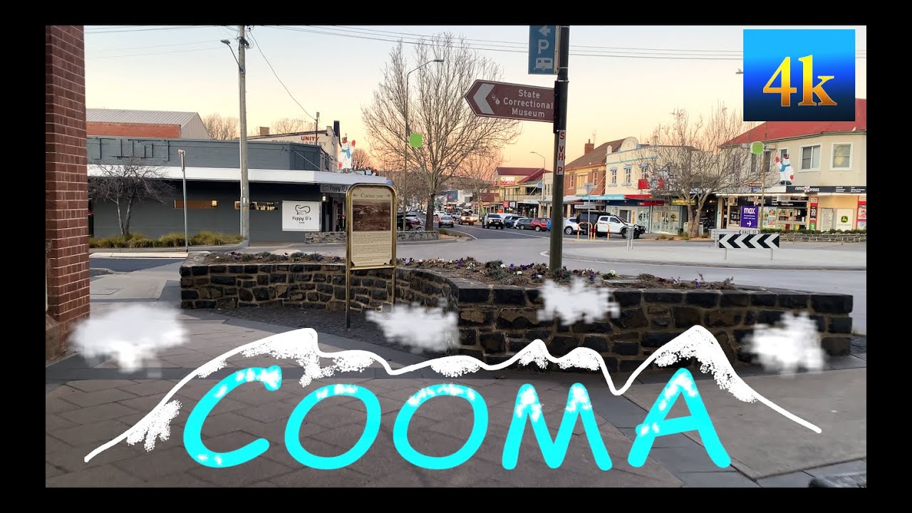 Cooma NSW Australia Walking Tour - Cooma Town Evening Walk - 4K