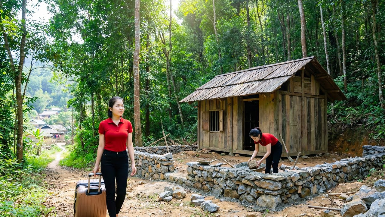 Female CEO Left the City to Return Home, Care for the Vegetable Garden & Rebuild the Old Wall
