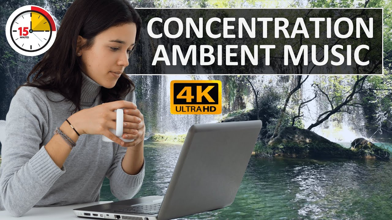 [4K] Ambient Waterfalls Concentration - Short Meditation