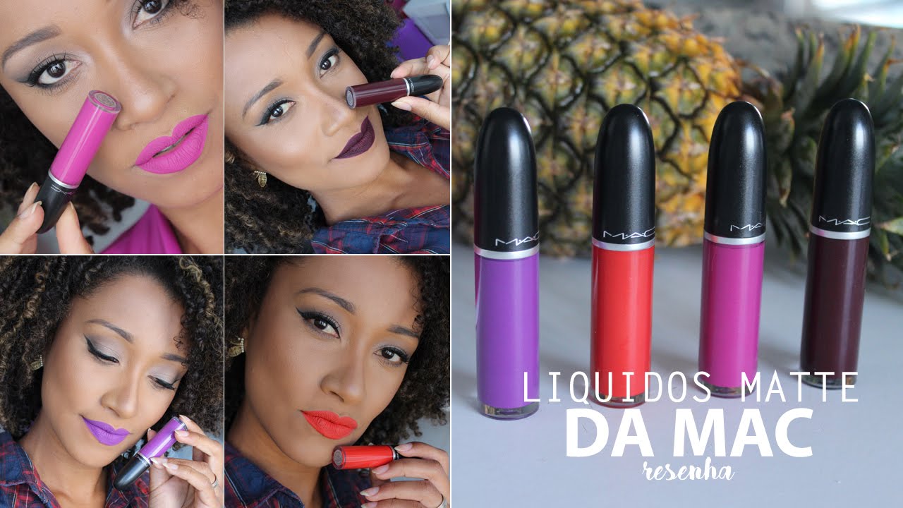 RESENHA: BATONS LÍQUIDOS MATTE DA MAC - pele negra