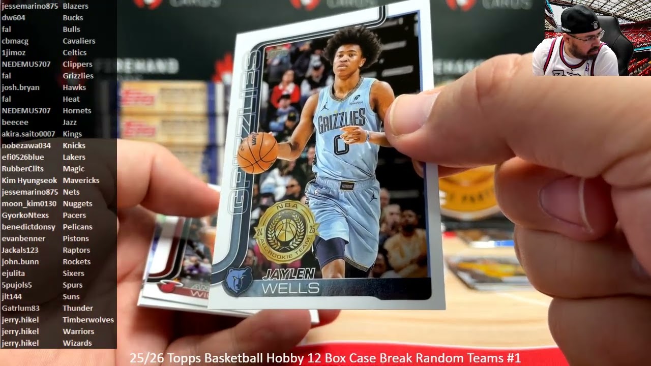 10/23/2025 25/26 Topps Basketball Hobby 12 Box Case Break Random Teams #1