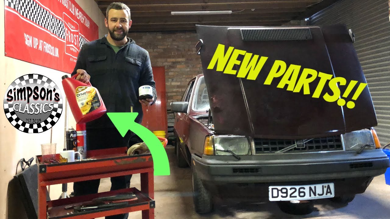 ABANDONED VOLVO 340 Gets A New Water Pump & FRESH OIL!