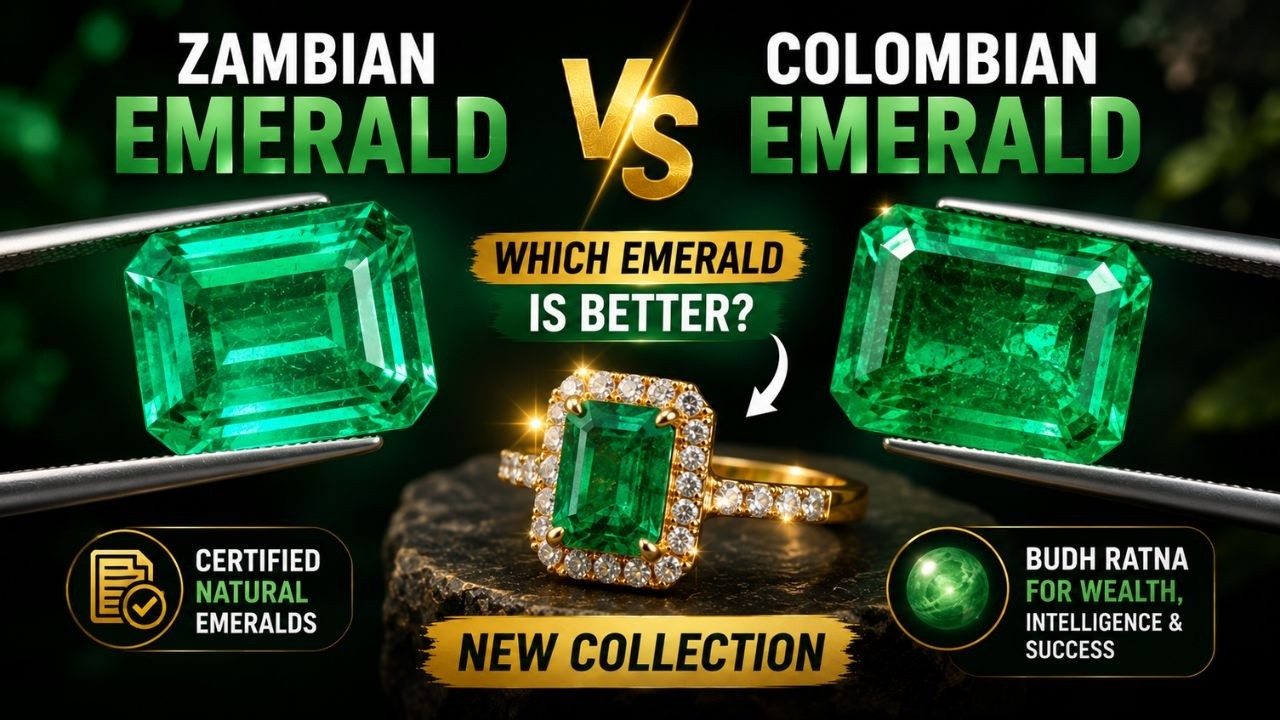 New Collection of Natural Zambian & Colombian Panna (Emerald) Gemstone with Certificate #trending