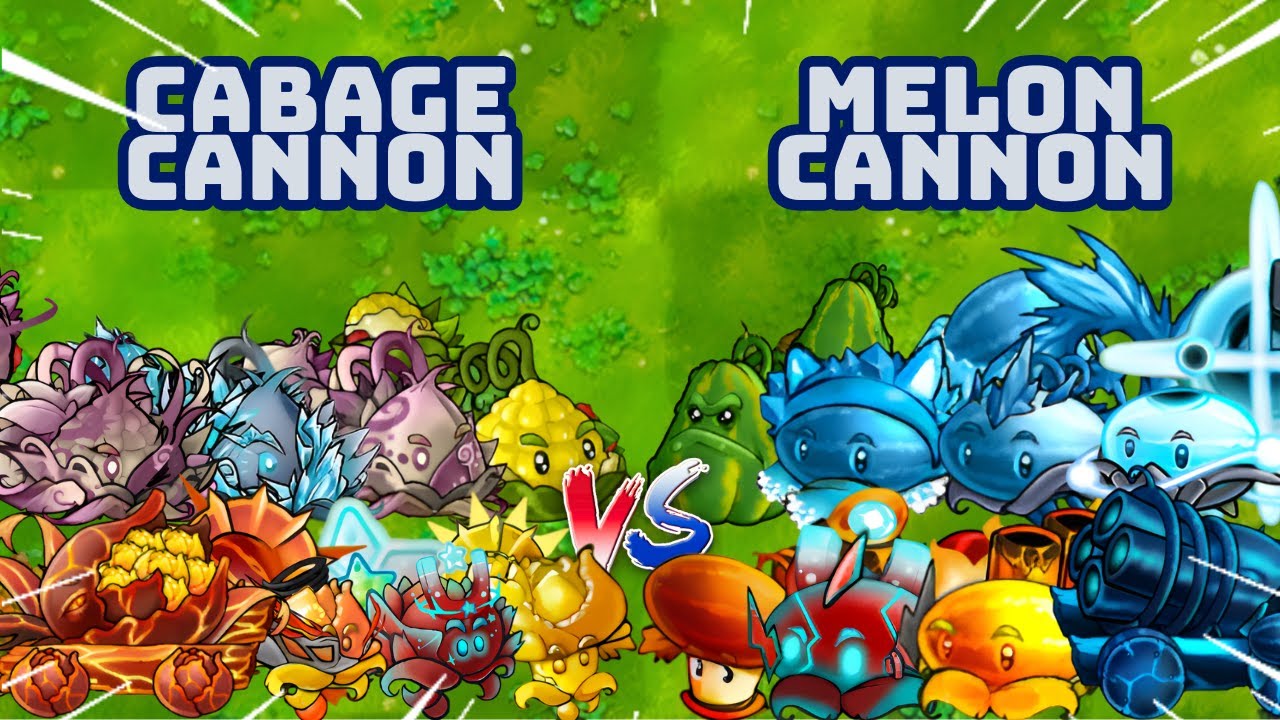 PvZ1 Fusion 3.2 Challenges!!! Team CABAGE CANNON vs Team MELON CANNON | Who Will Win???