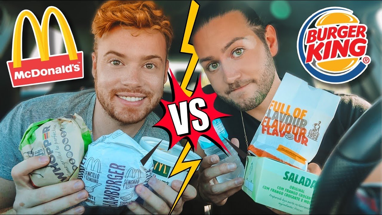 PROVÁMOS A FAST FOOD COM MENOS CALORIAS: McDonalds VS Burger King 🍔
