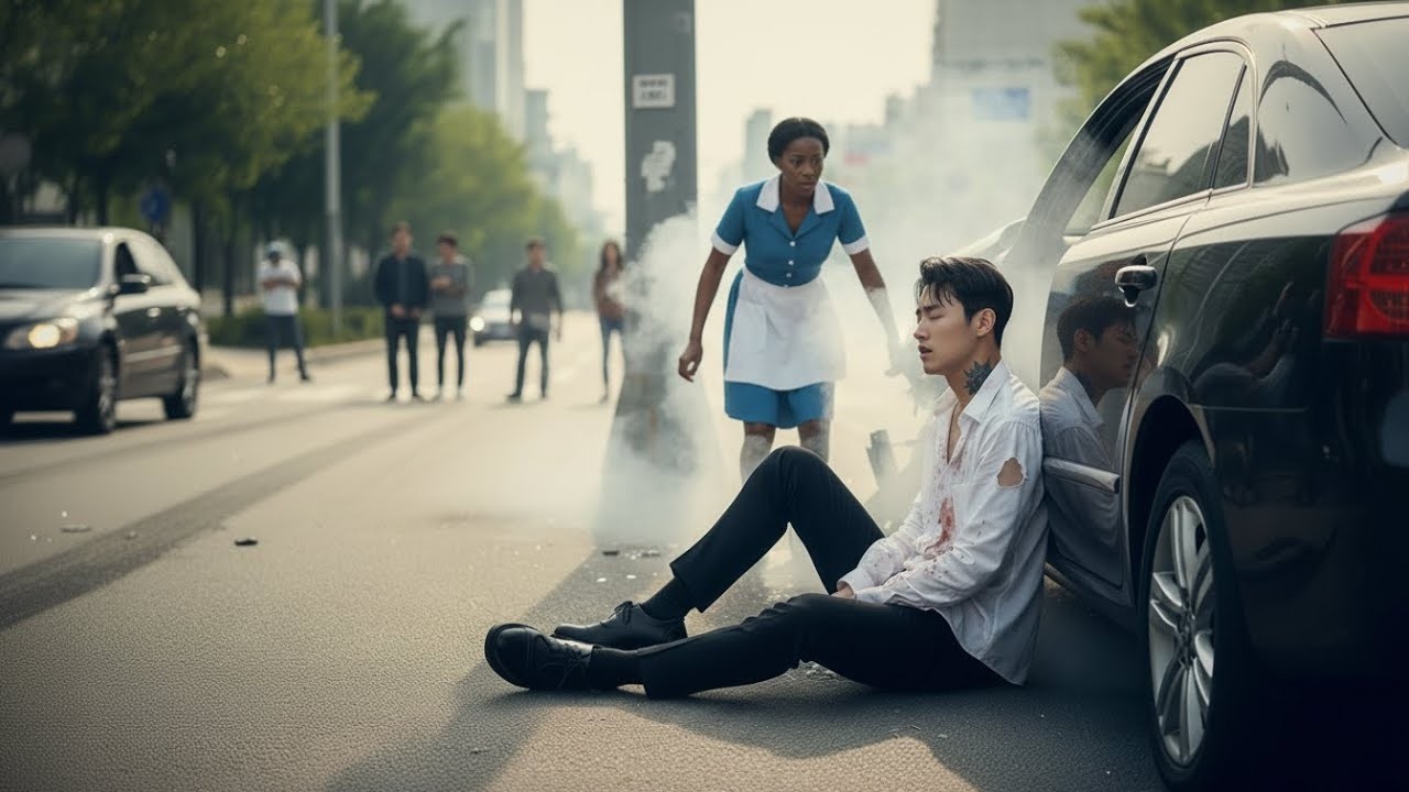 302. No One Helped the Korean Mafia Boss After His Crash, Only a Black Waitress Lifts Him to Ambulan