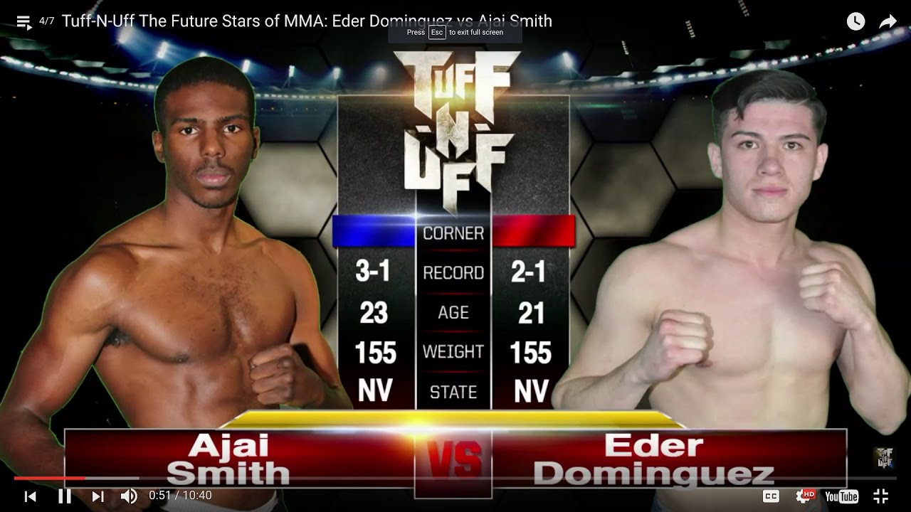 Tuff-N-Uff The Future Stars of MMA: Eder Dominguez vs Ajai Smith