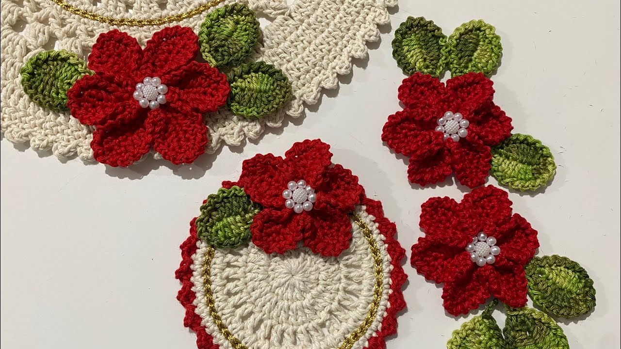 #passoapasso ✨Regravação: 🌺Flor M e P 🌺#tutorial #crochet #handmade 