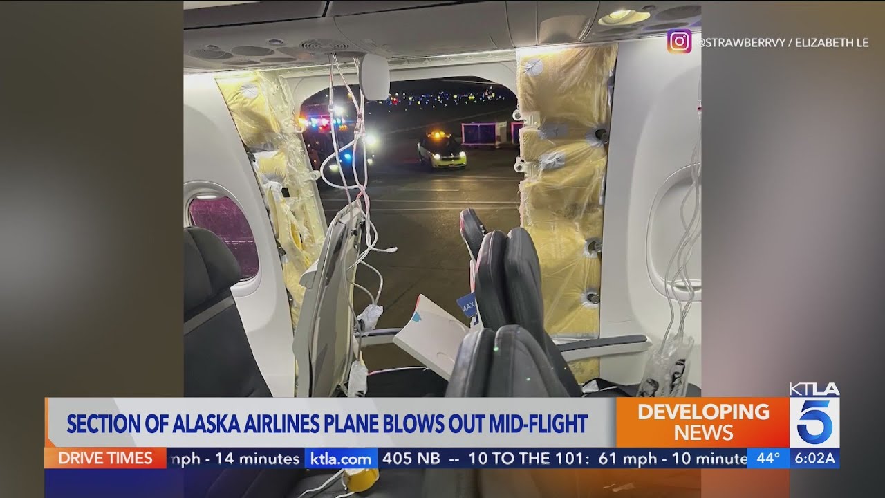 Alaska Airlines grounding all Boeing 737 MAX-9s after hole blows open in cabin