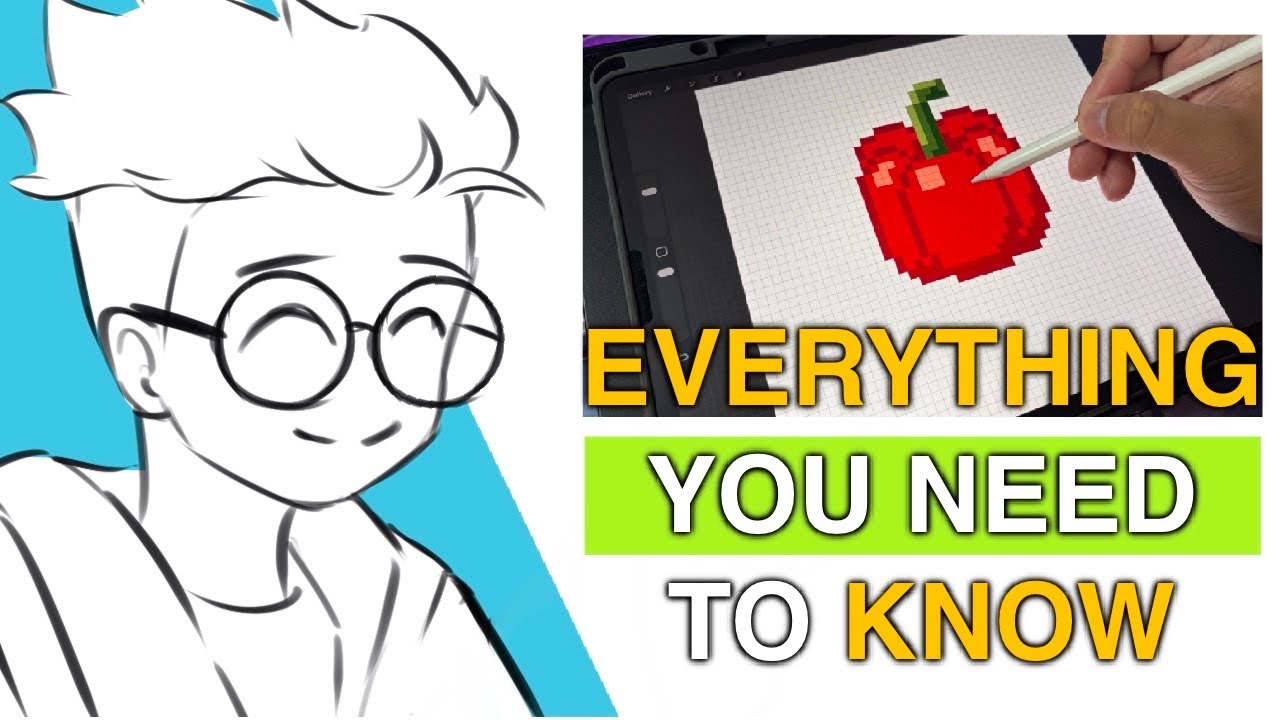 Как я рисую пиксельную графику в Procreate! (Простой урок)
