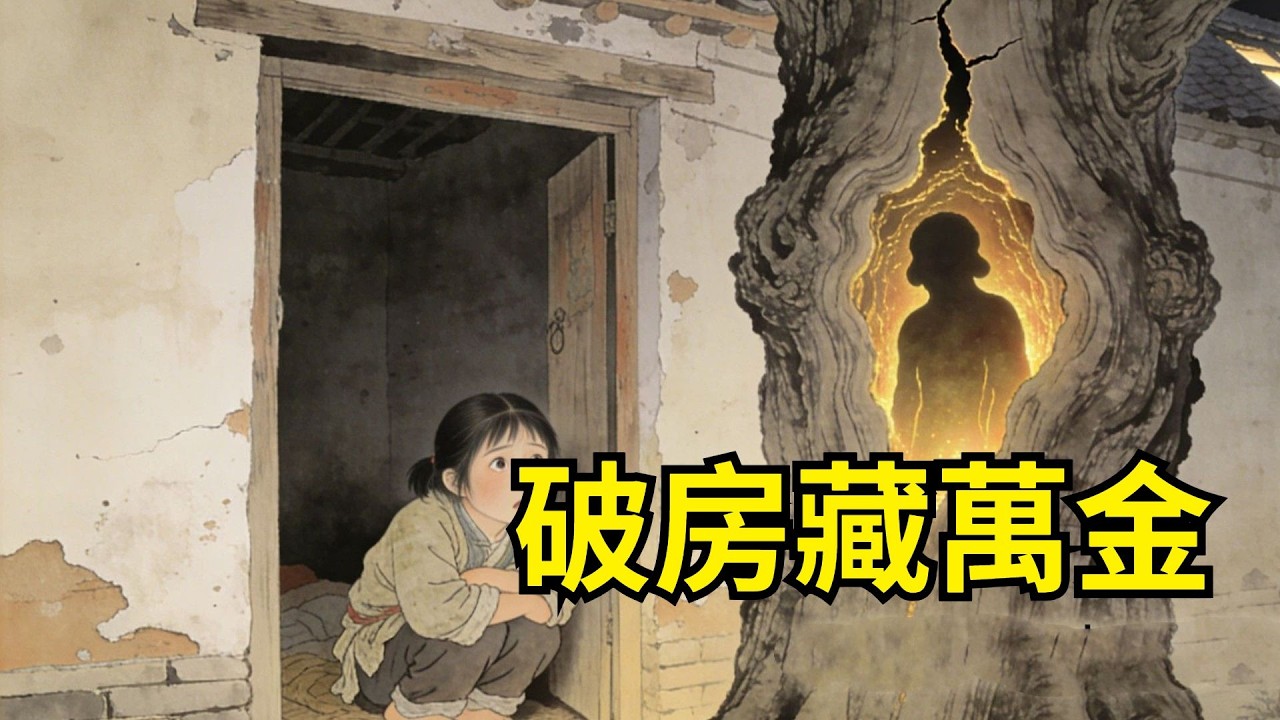 父母去世分家，大哥把房屋土地全部分走，只留給9歲妹妹壹間村尾的破房，深夜孤女蜷縮在角落，門口老槐樹忽然開口：這破屋裏藏著萬金財！【故事便利店】#民間故事#傳統故事#故事頻道#聽書#睡前故事#情感