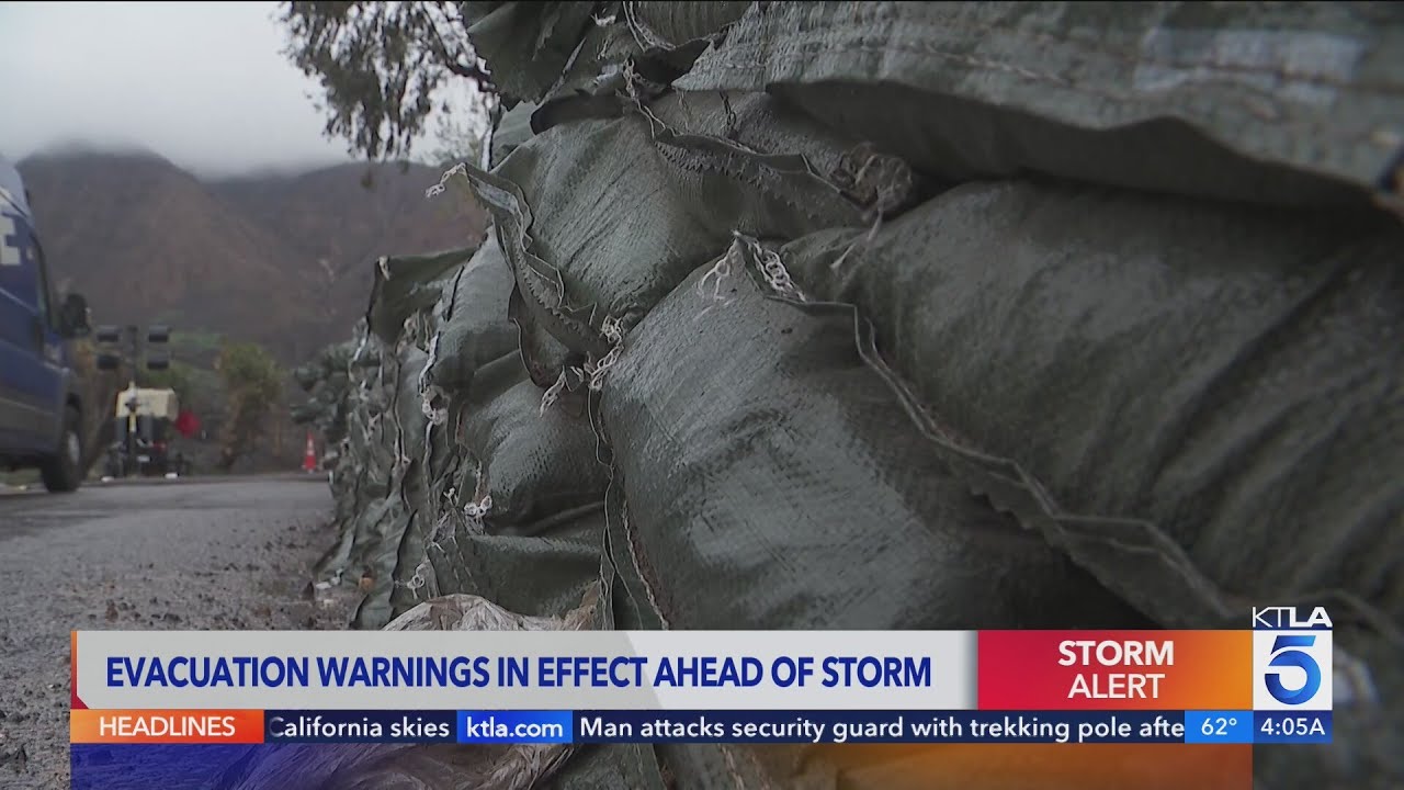 Evacuation warnings in place ahead of Southern California storm