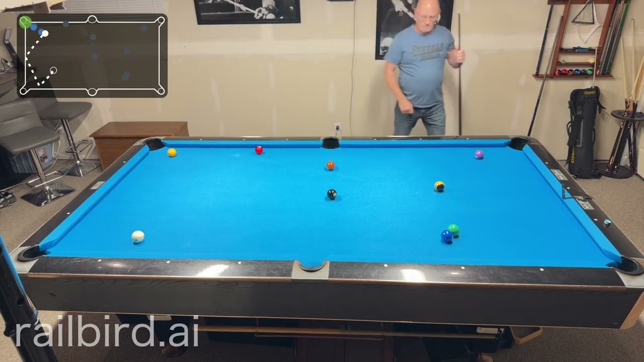 Practicing with the Railbird app.