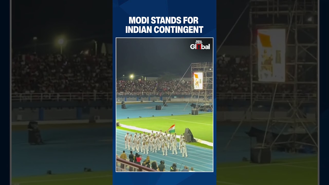 PM Narendra Modi Stands To Honour Indian Contingent At Seychelles National Day Parade