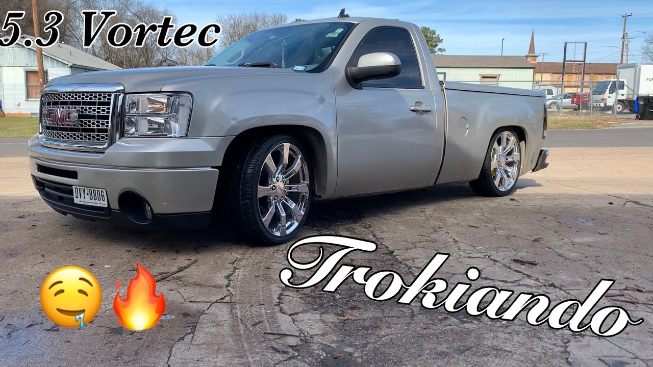 DROPPED GMC !!!!!5.3 VORTEC  Trokiando  Single Cab