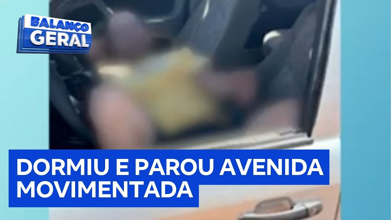 Motorista bêbado dorme no meio do trânsito e causa fila quilométrica em avenida