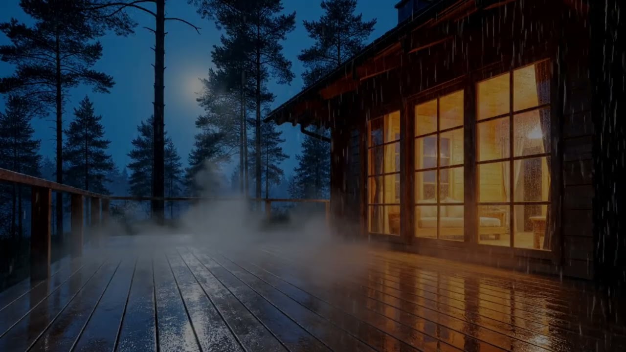 Rain on the Cabin Roof in the Deep Forest – Ultimate Relaxation
