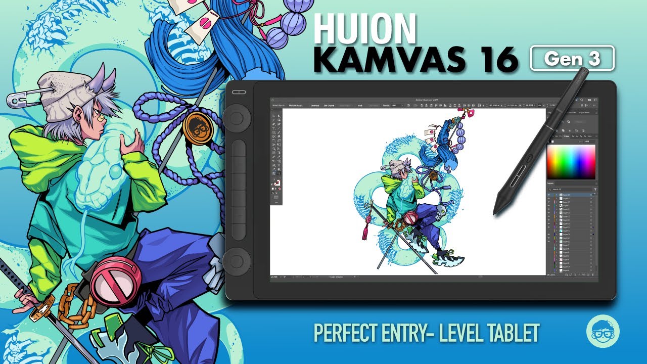 Huion Kamvas 16 (Gen 3) Review + Drawing Process