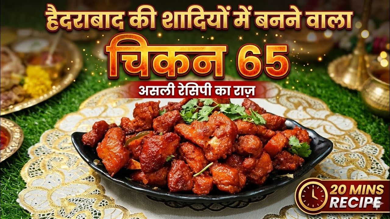 हैदराबाद की शादियोंकी शान चिकन 65 #food #chiken65 #ytvideo #chicken 