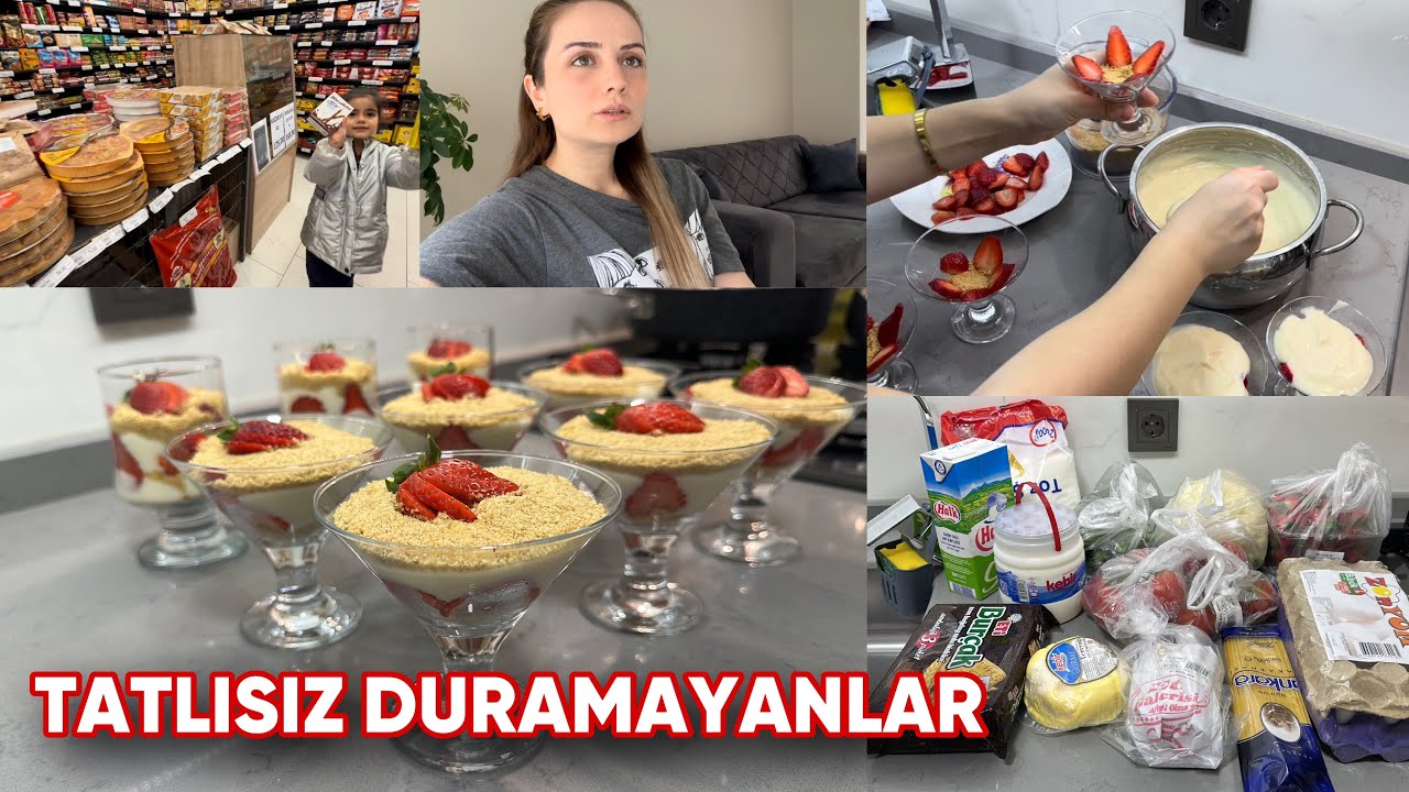GÜNÜN TATLISI MAGNOLİA 😍MARKET ALIŞVERİŞİM👍PİDE ARAMAM AMA TATLI ARARIM😀RAMAZAN VLOG🙂