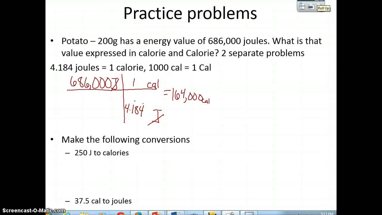 energy and calories