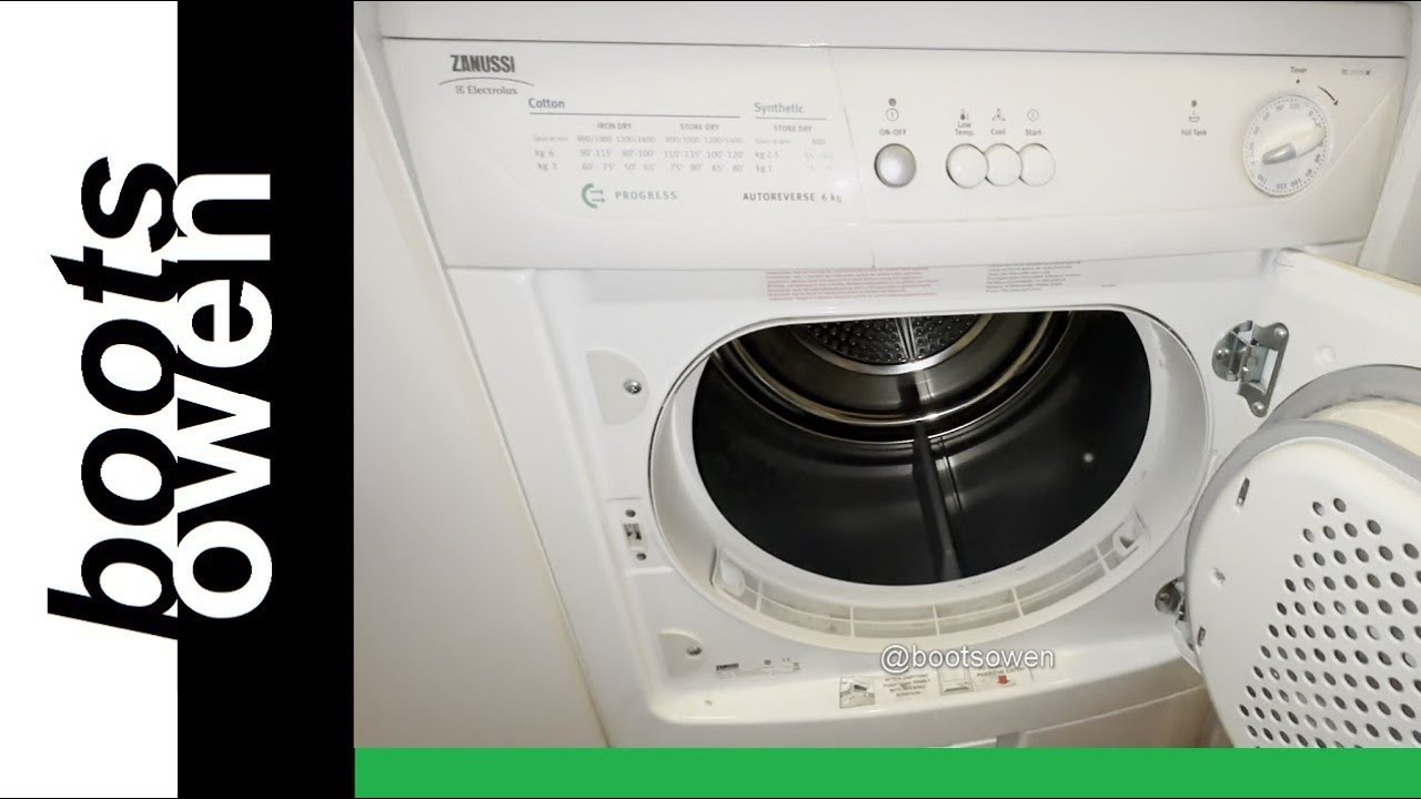 A look at a 19 year old Zanussi TC7103W Tumble dryer and a bit of a clean