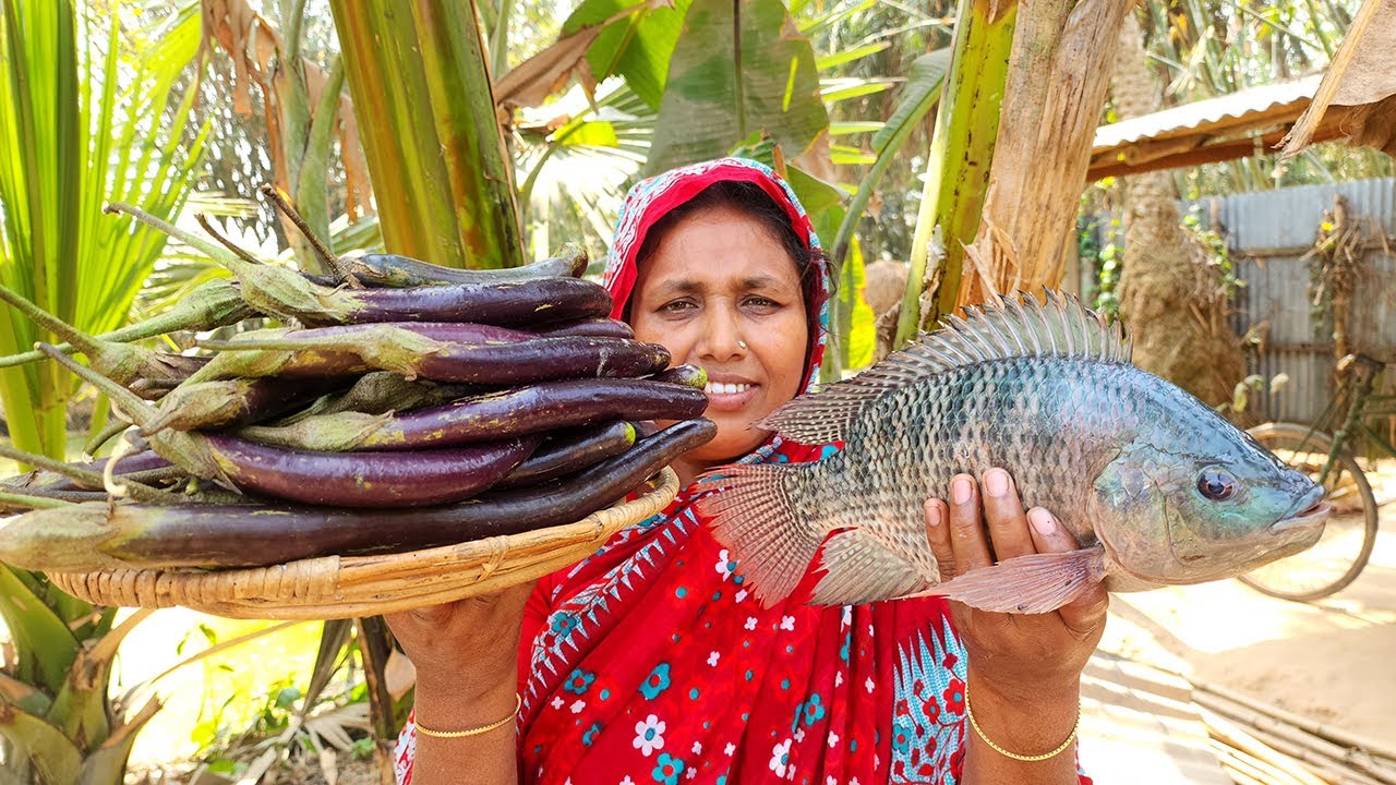 Telapia Fish & Eggplant Recipe That Drives Everyone Crazy - Incredibly Most Delicious Brinjal Curry