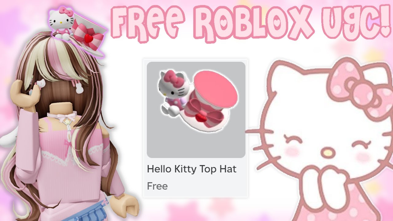 FREE Roblox Hello Kitty Top Hat UGC | Roblox My Hello Kitty Cafe | Riivv3r