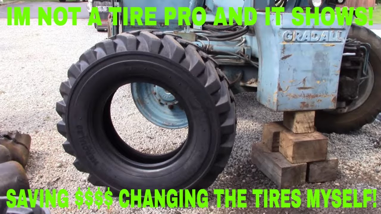 GRADALL TELEHANDLER FOAM FILLED 13.00 - 24 TIRE REPLACEMENT!