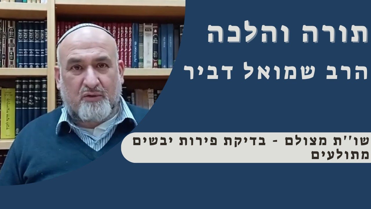 שו'ת מצולם בדיקת פירות יבשים מתולעים