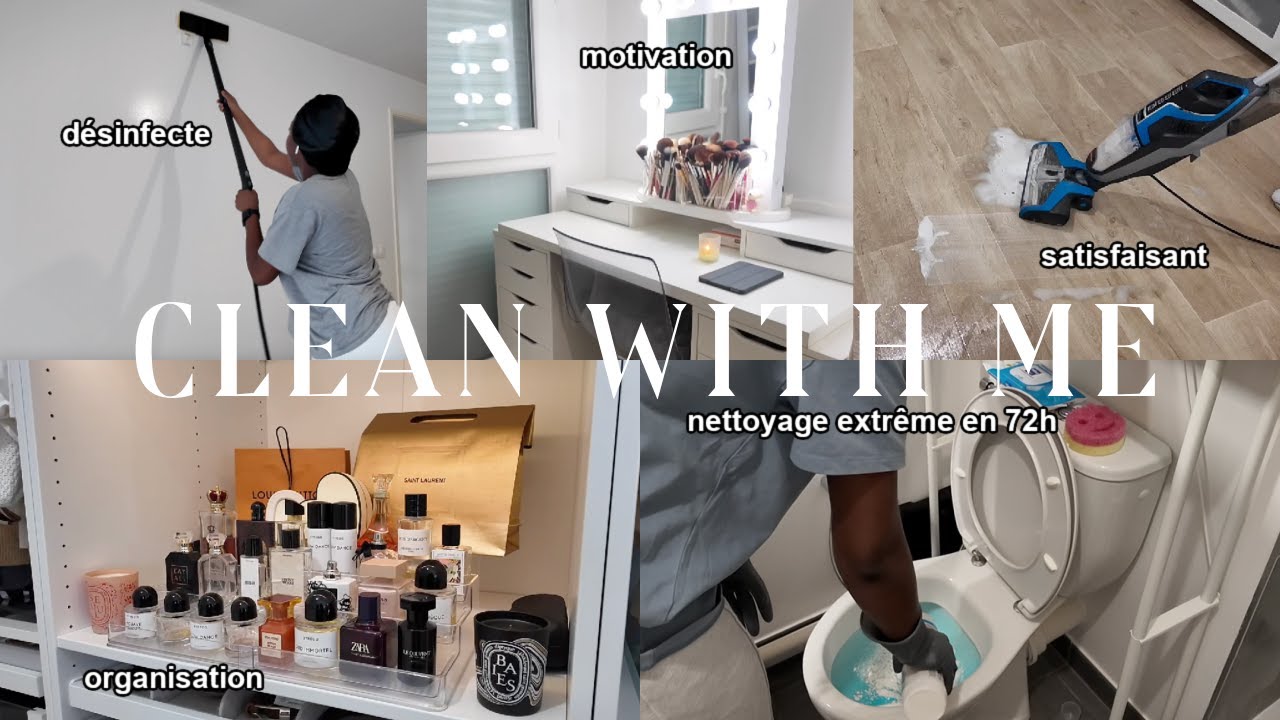 VLOG CLEAN W/ ME: Nettoyage extrême en 72H Organisation, Motivation & Plus (Murs, Plinthes, Stores)